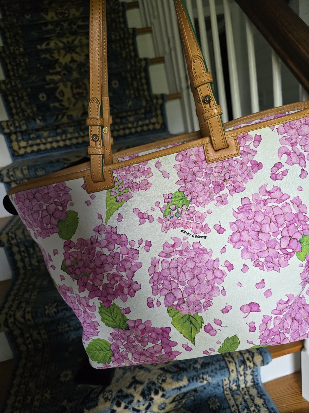 Dooney & Bourke Pink Hydrangea Floral Tote - Picture 2 of 6